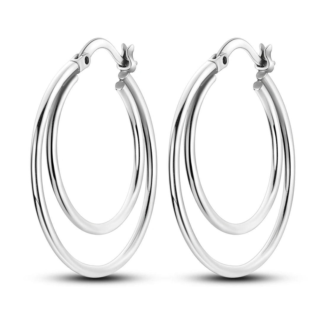 925 Sterling Silver Exquisite Multi-layer Ear Ring Jewelry Versatile Hoop Earrings For Women Jewelry Fine Birthday Party Gift