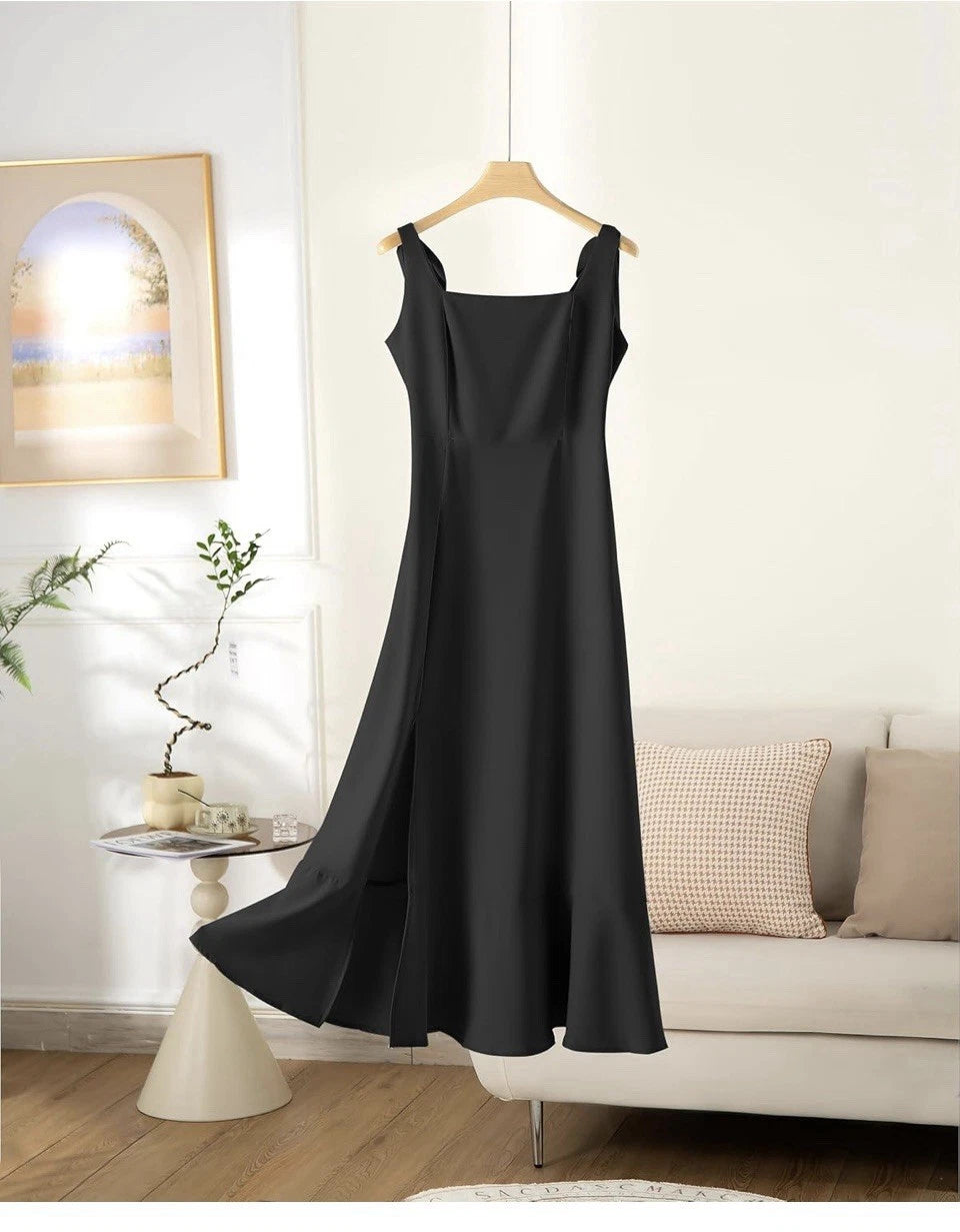 Women's Boho Flowy Side Split Summer Beach Party Sundress Medium