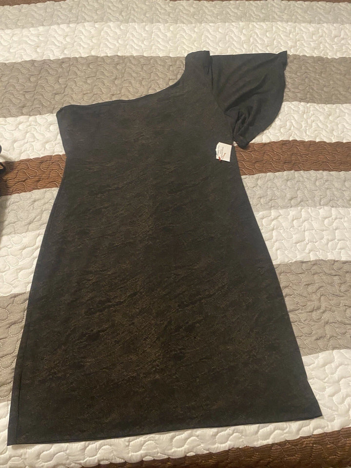 Women's Charlotte Russe Black One Shoulder Dress Size M