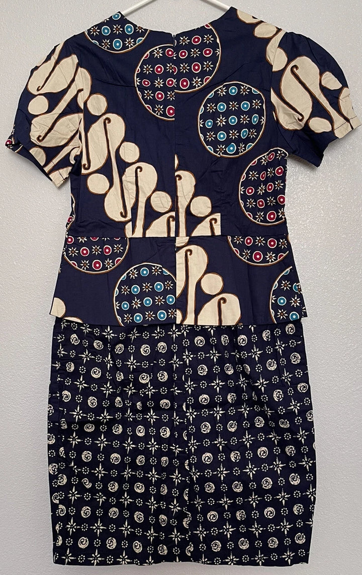 Women's Indonesia Style Puff Sleeve Cotton Dress Size S New