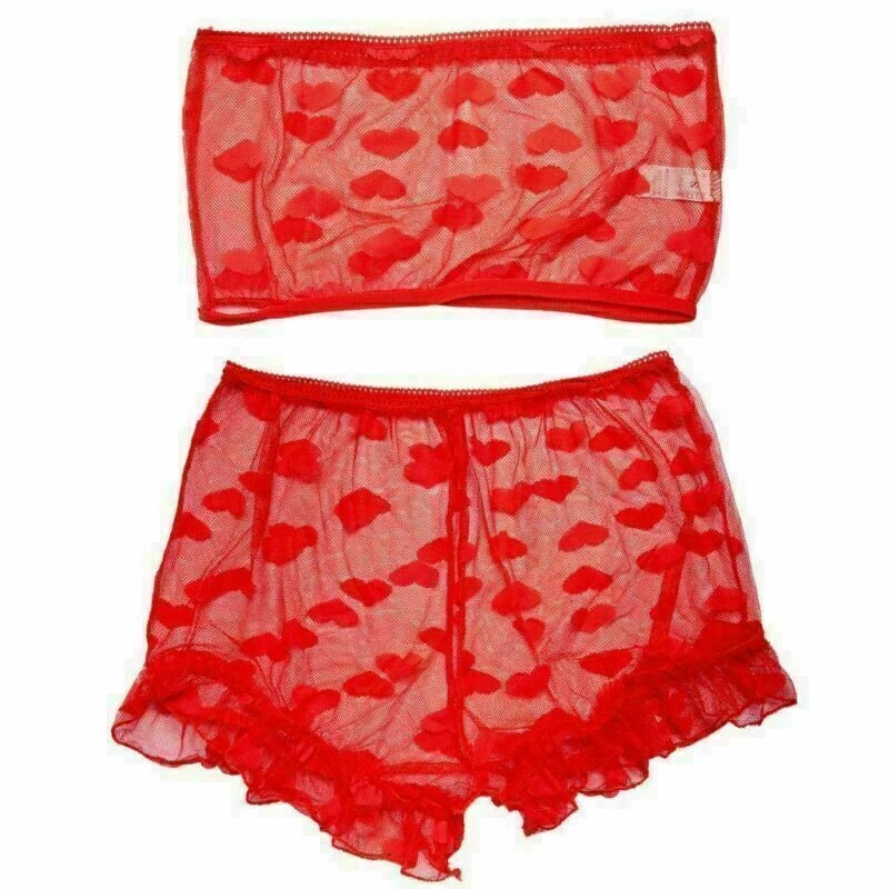 Women's Lace Babydoll Lingerie Bra G-String Nightwear Set