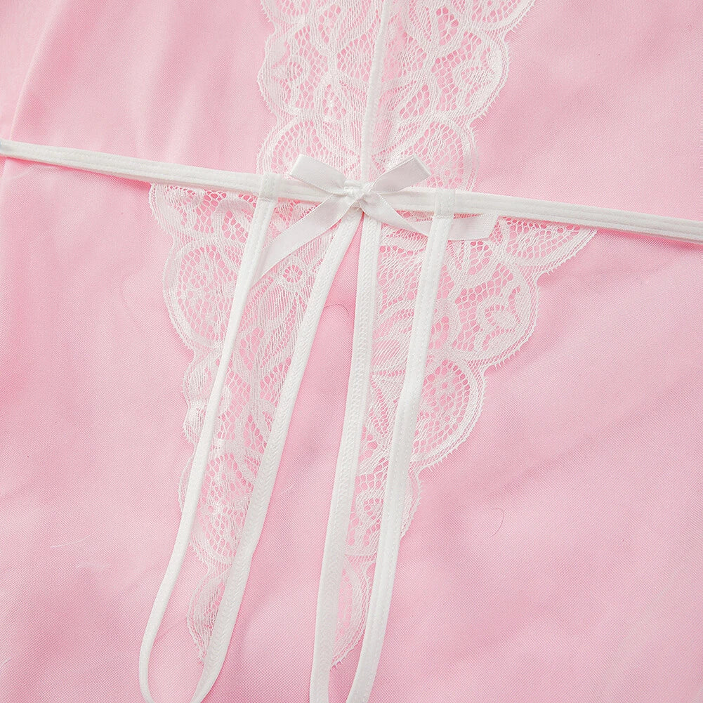 Women's Plus Size Lace Mini Bodysuit One Piece Lingerie Sleepwear
