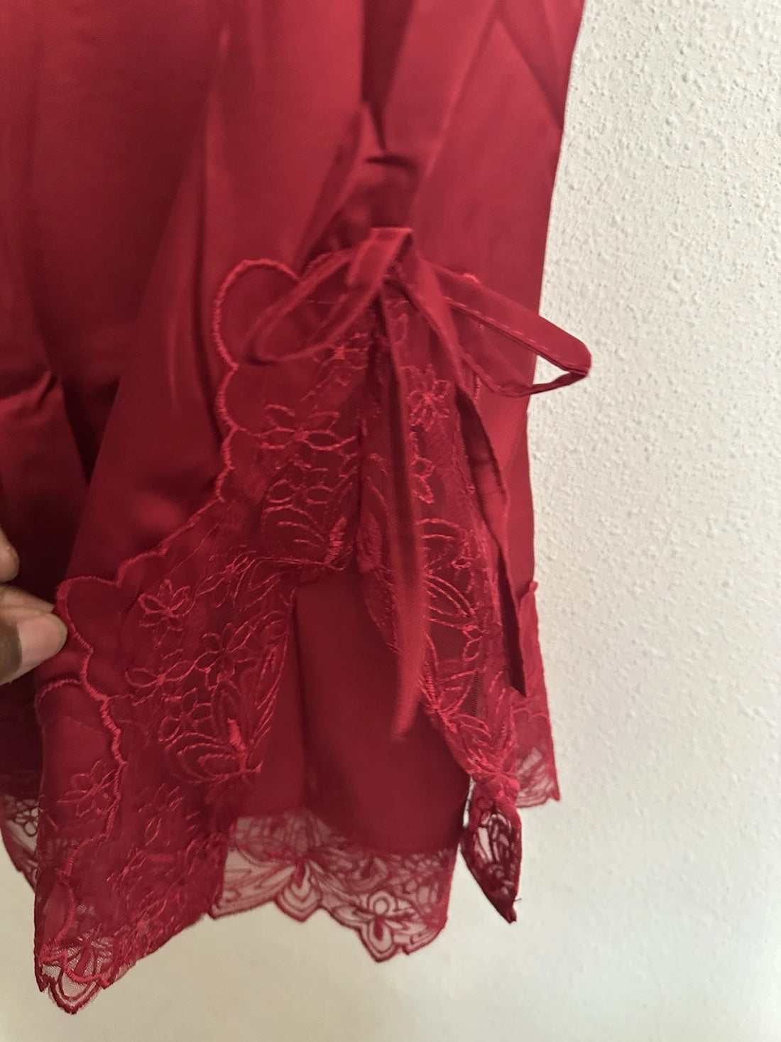 Women's Red Lace Lingerie Set with Thong Size L/XL