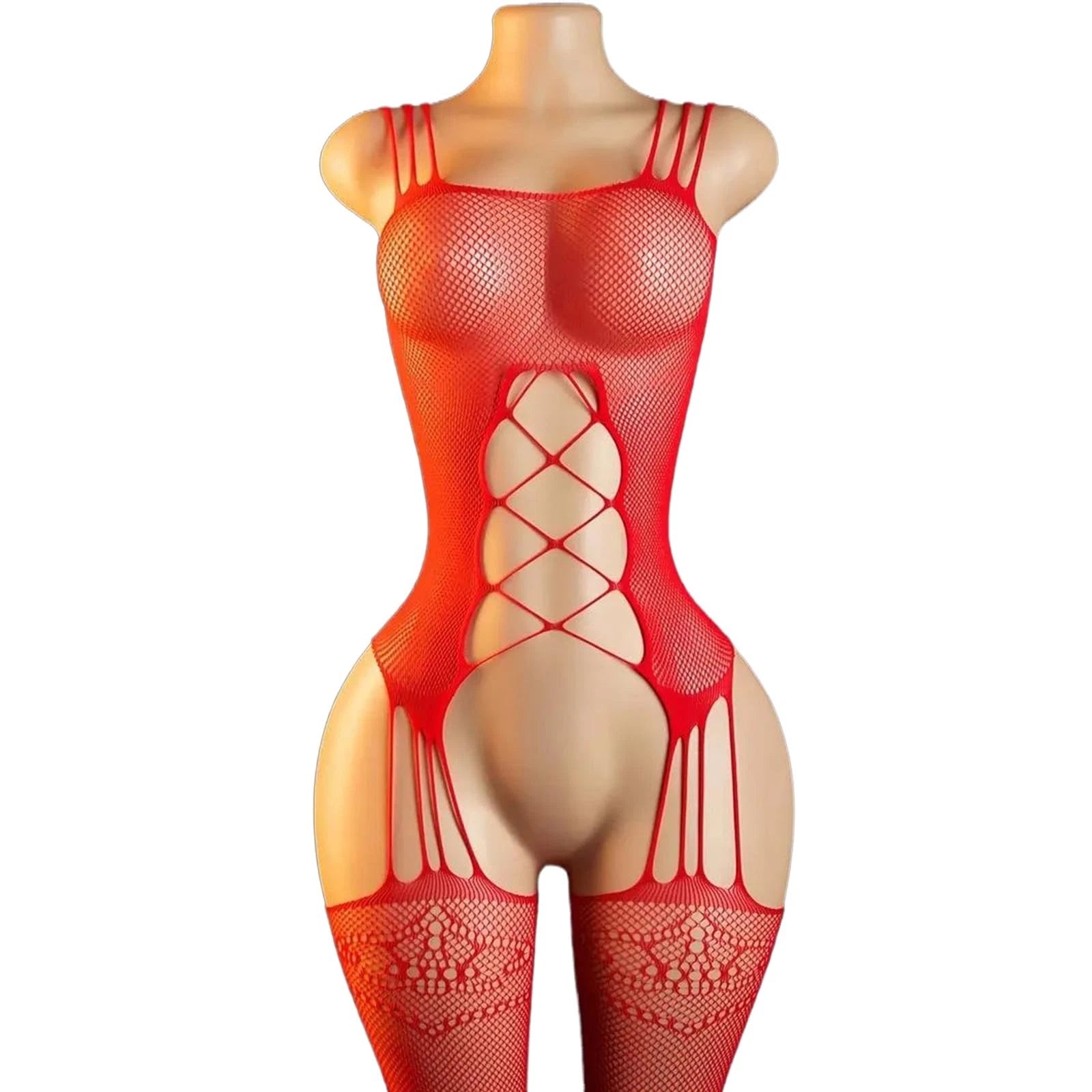 Women's Small Fishnet Bodystocking Bodysuit Lingerie