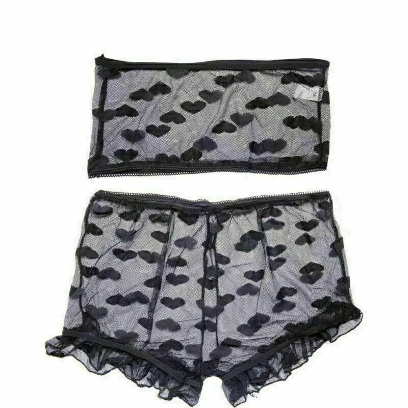 Women's Lace Babydoll Lingerie Bra G-String Nightwear Set