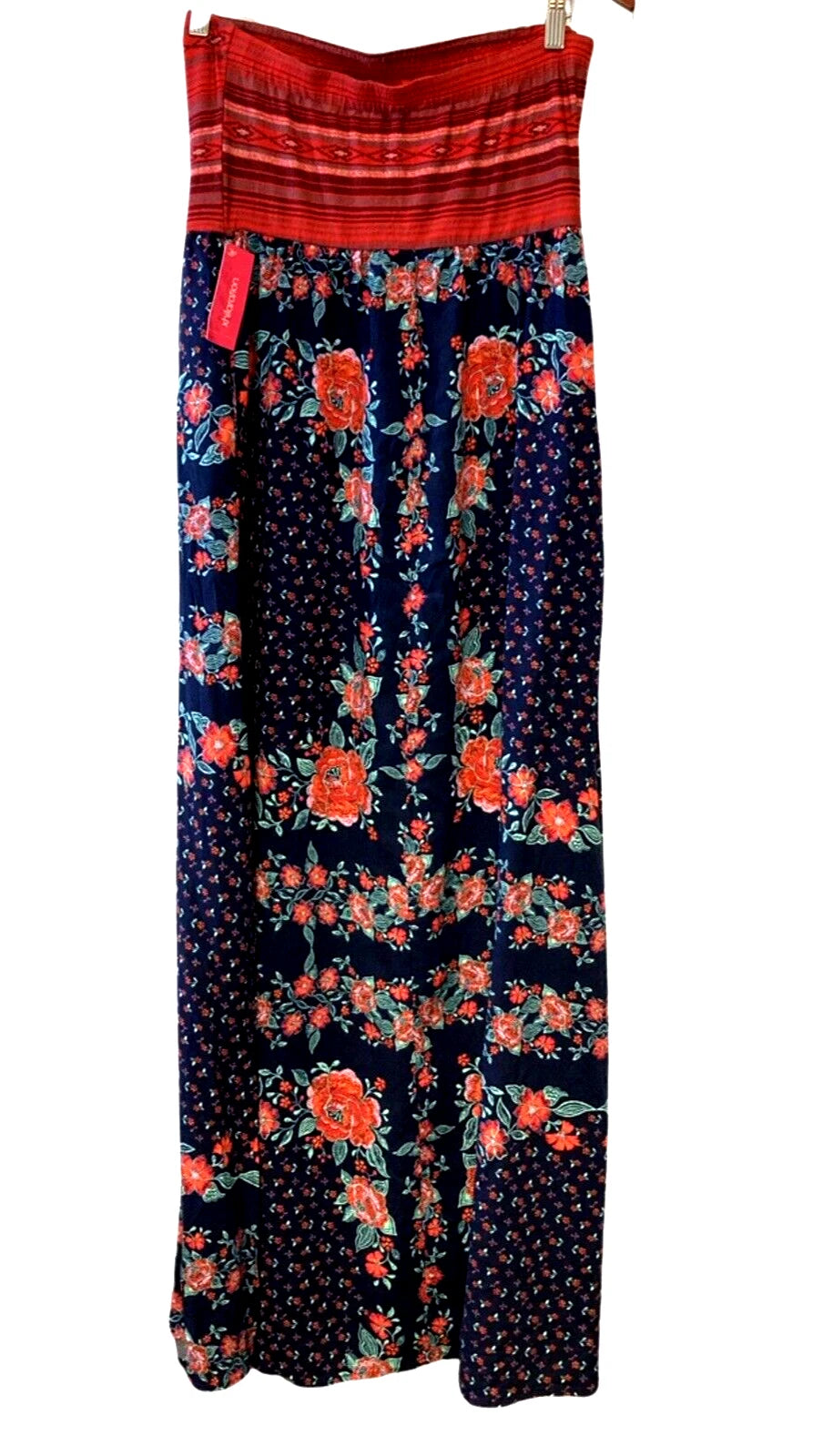 Xhilaration Women's Floral Cold Shoulder Maxi Dress Size M NWT