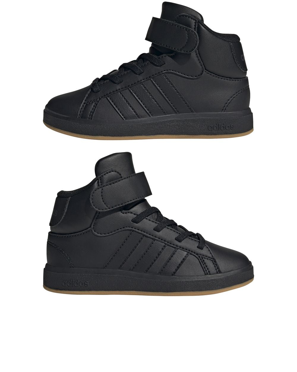 Boys Kids Unisex Adidas Grand Court Mid K Black Athletic Shoes - image 12
