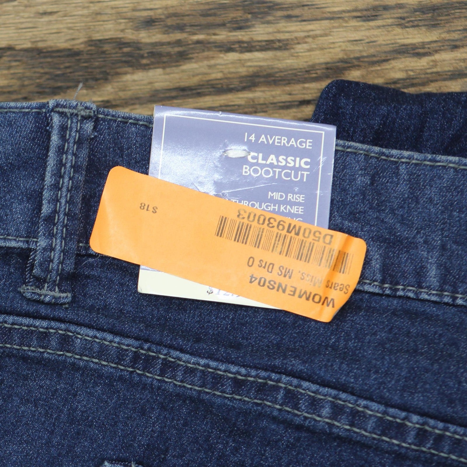 Laura Scott Womens Classic Bootcut Mid Rise Jeans 4 10S 12S 14 14S 16S