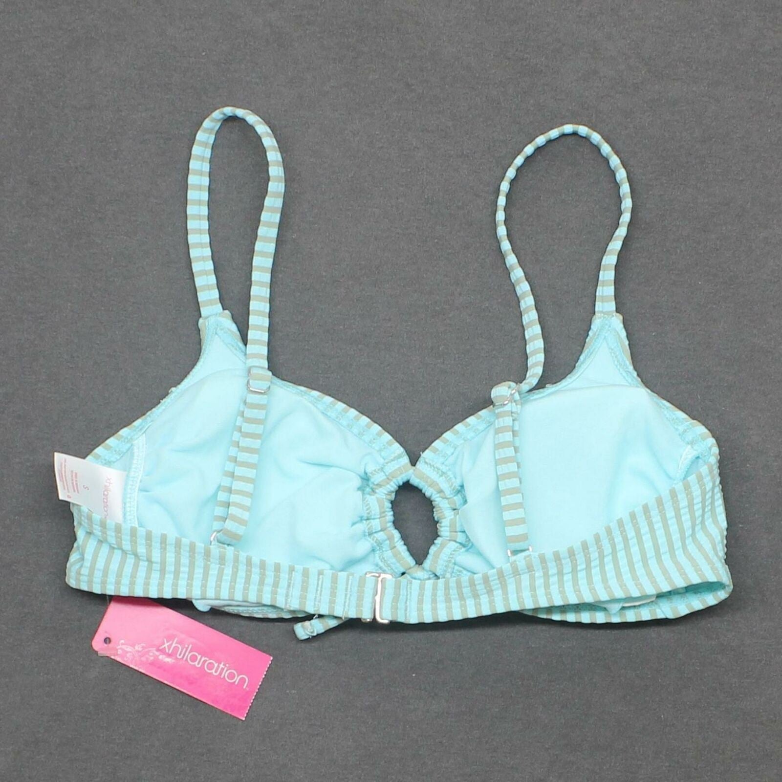 Xhilaration Seersucker Front Loop Bralette Bikini Top