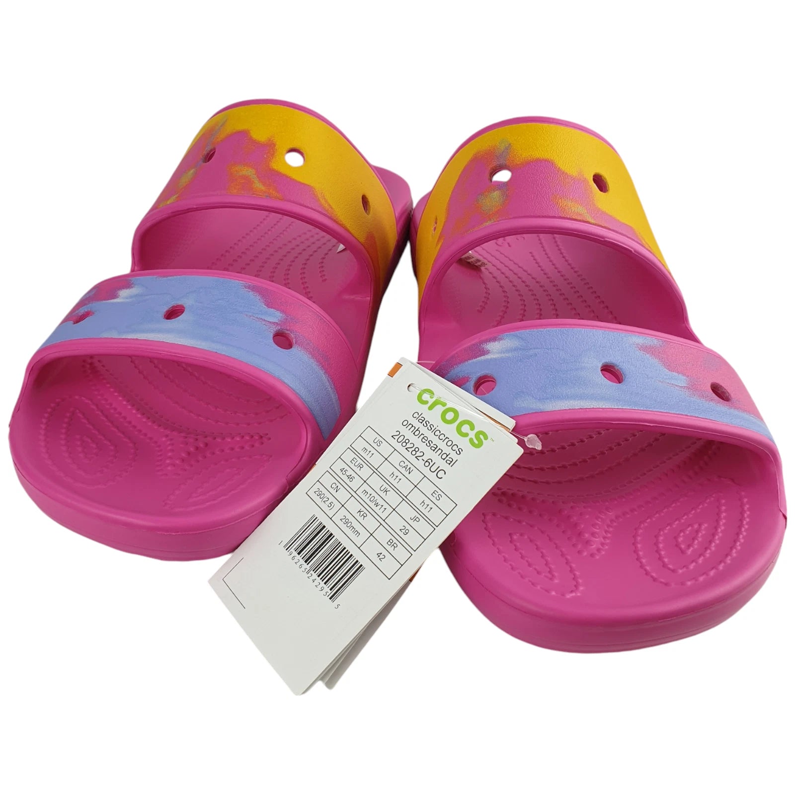CROCS Womens Mens Classic Ombre Sandals Size USA M 11/W 13 Juice Pink NEW In Bag - image 5