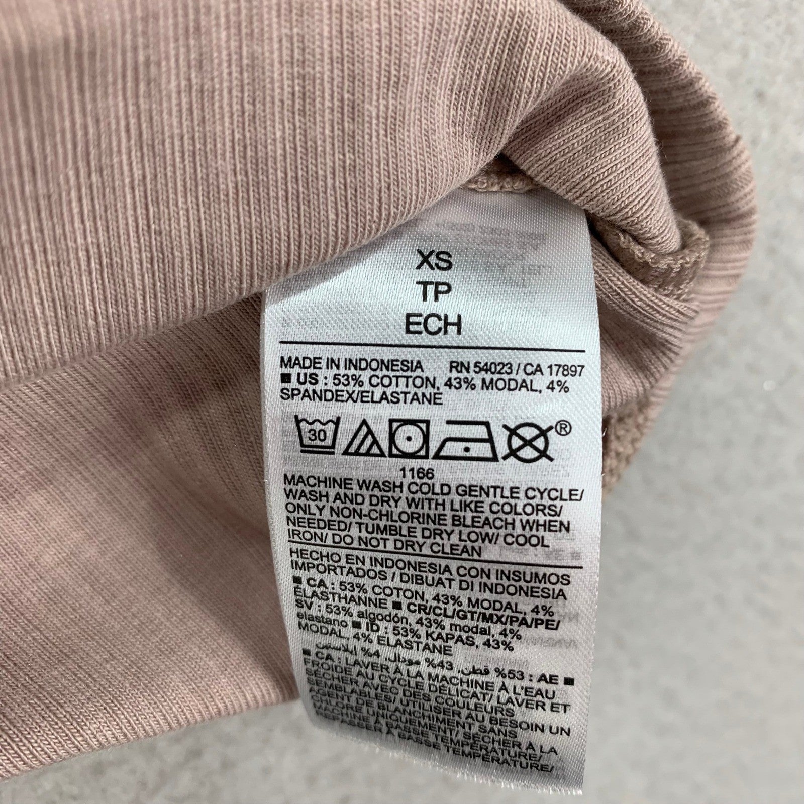 Old Navy Shirt Womens XS Tan One Shoulder Ribbed Stretch Neutral