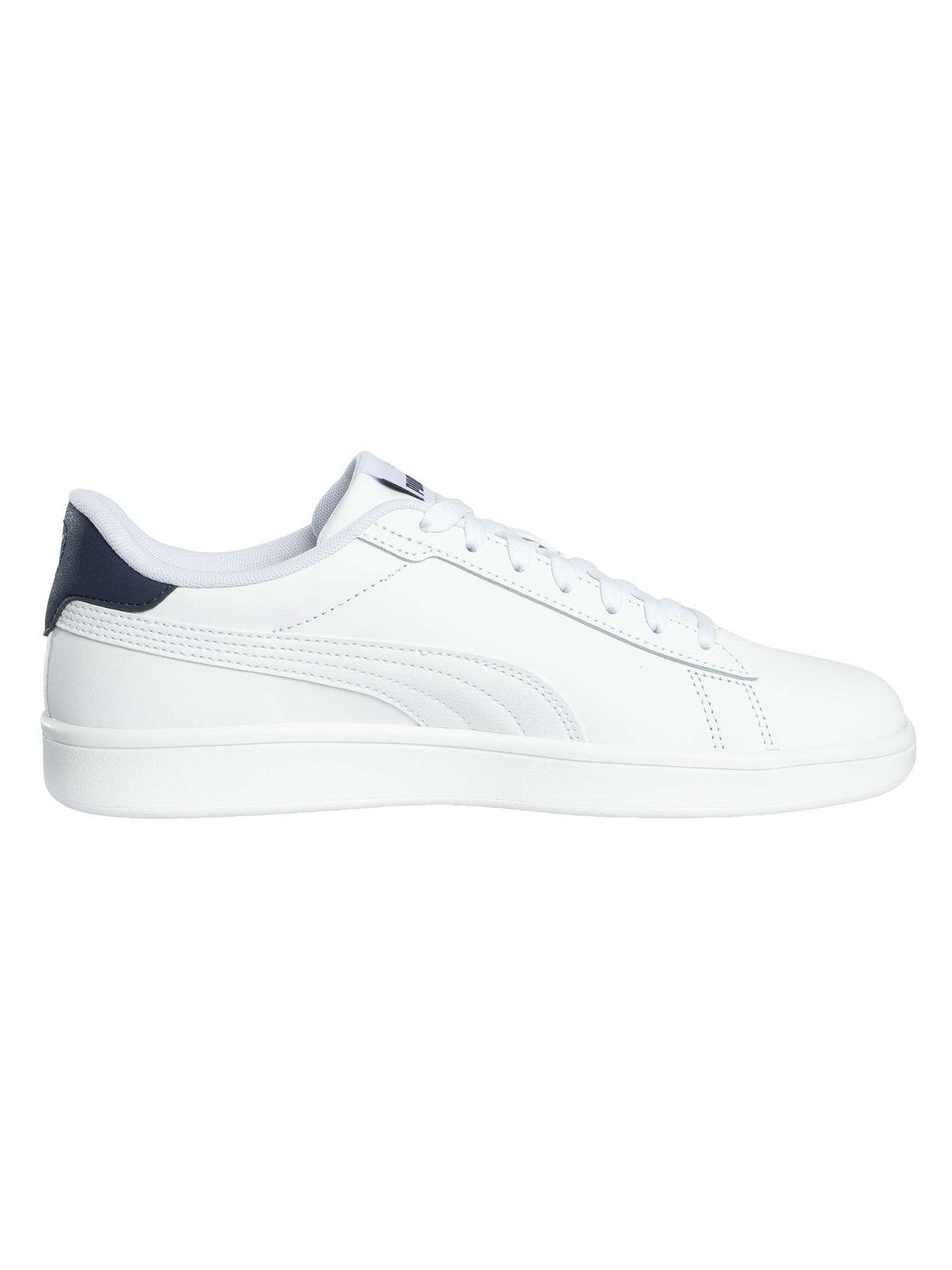 Puma Men's Smash 3.0 L Leather Trainers, White - Image 3