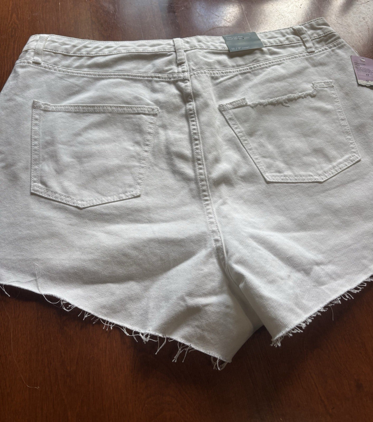 Wild Fable Women's White Denim Jean Shorts Distressed Cut Offs