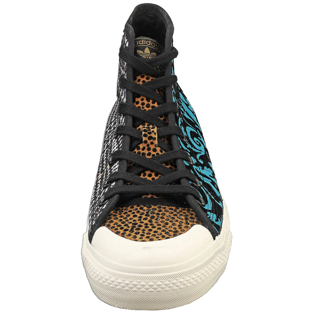 adidas Nizza Hi Rf Mens Fashion Sneakers in Black Multicolour - image 3