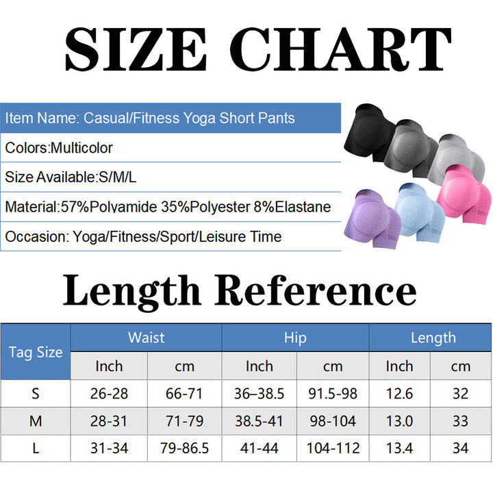 Women High Waist Scrunch Butting Yoga Shorts Workout Gym Booty Biker Short Pants