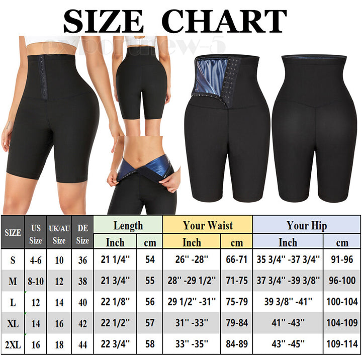 Sauna Leggings for Women Sweat Pants High Waist Compression Shorts Slimming Hot