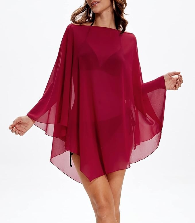 Sheer Outer Tunic - Swimsuit Coverup, Blouse Accessories, Accent Over Shirt