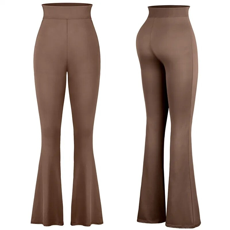 Women Yoga Flare Pants Long Leg Casual Leggings Dancing Fitness Workout Gym Slim