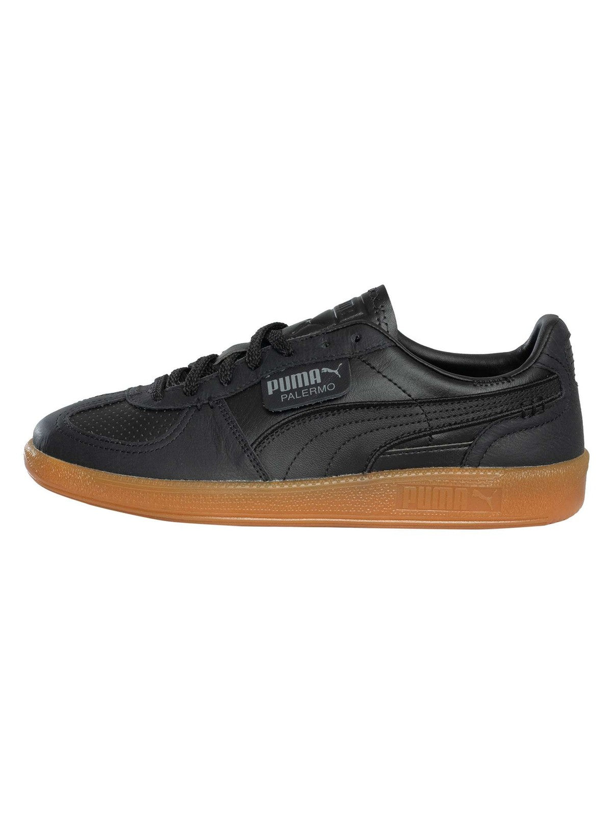 Puma Men's Palermo Leather Trainers, Black - Image 2