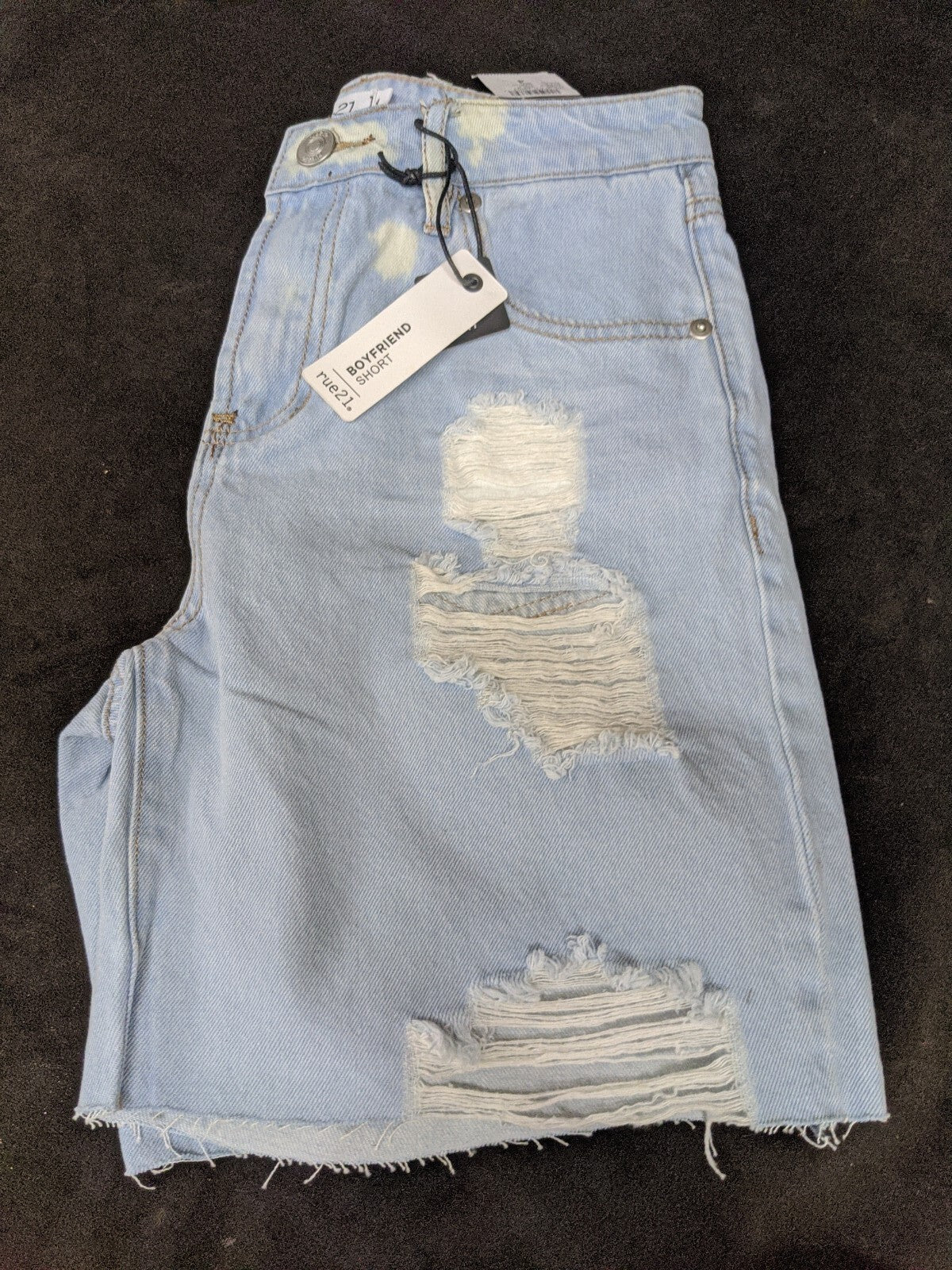 Rue21 Boyfriend Short Denim Jean Shorts Distressed Cut Off High Rise