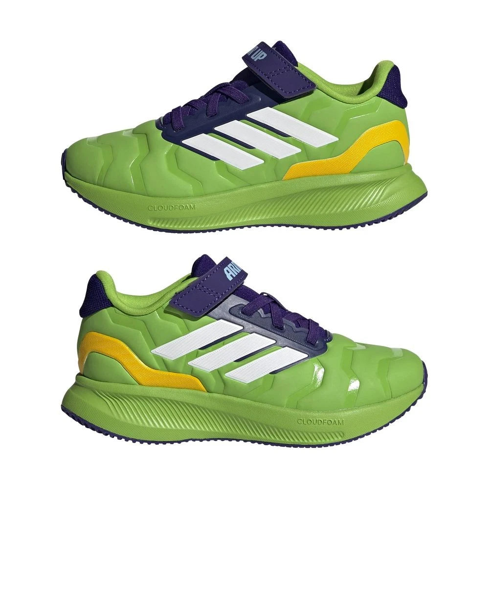 Kids Adidas Marvel Runfalcon 5 Iron Hulk Green Athletic Shoes - image 1