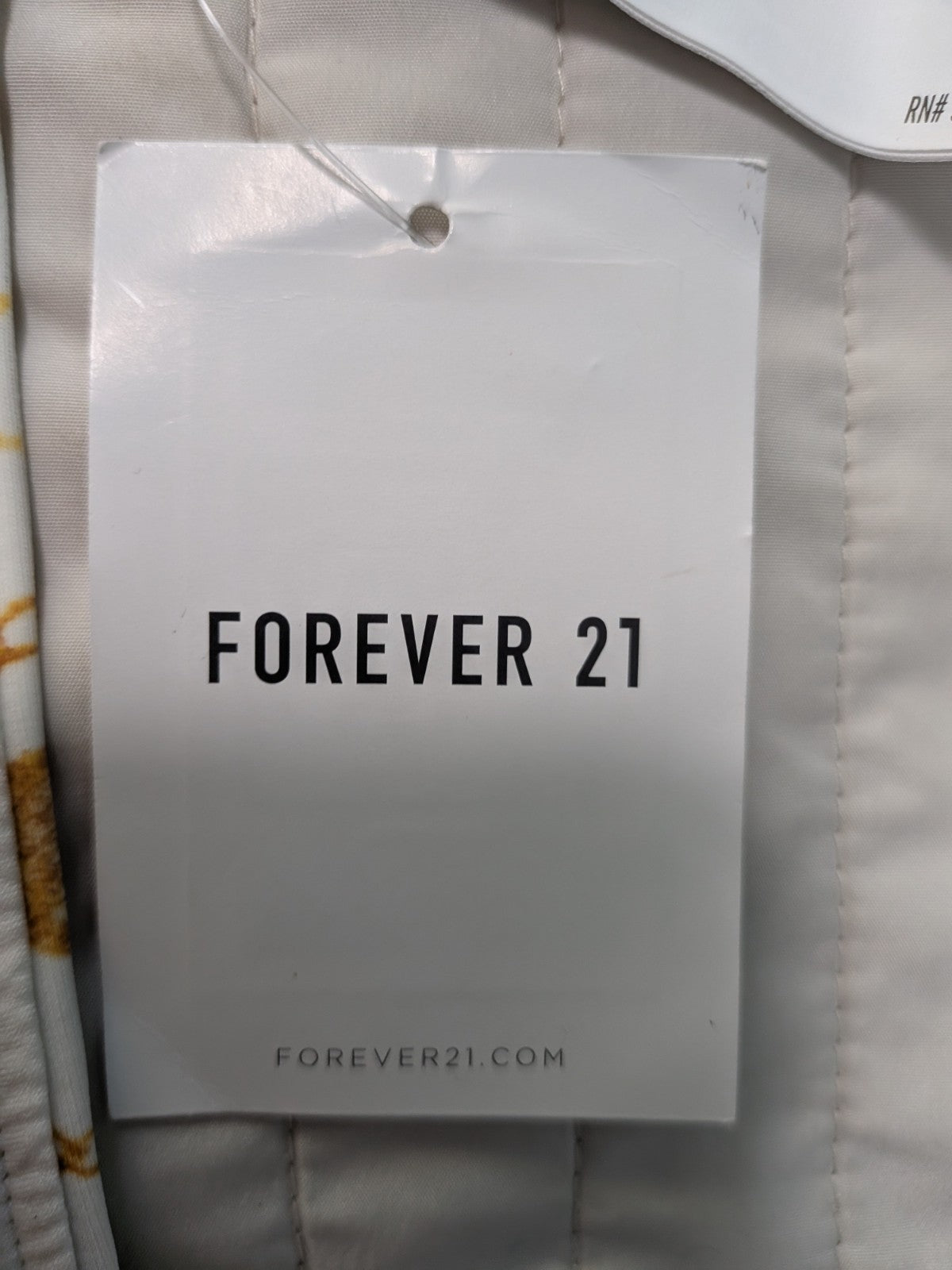 Forever 21 Chain Print Bikini Small Bottom White Gold Adjustable Fast Ship