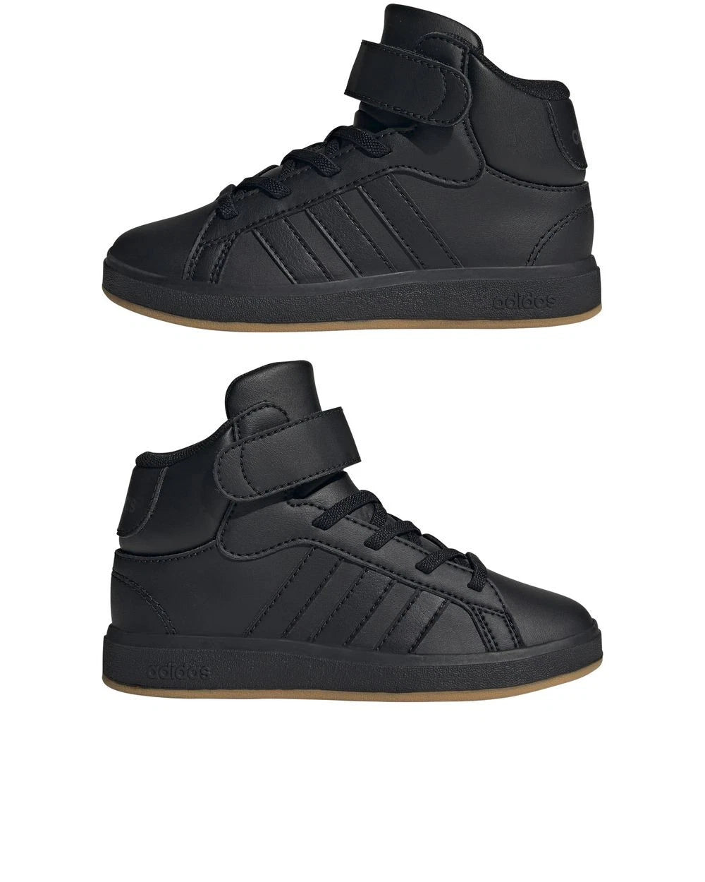 Boys Kids Unisex Adidas Grand Court Mid K Black Athletic Shoes - image 10
