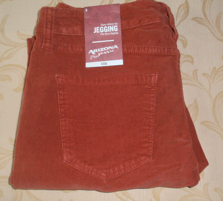 5 (29x29) Arizona Super Skinny Stretch Corduroy Jegging Leggings Jeans Brick