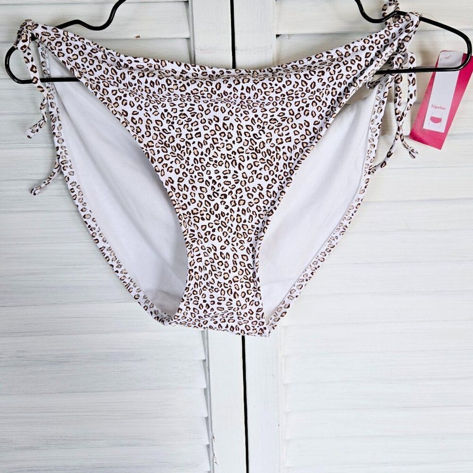 Xhilaration Juniors Animal Print Hipster Side TIE Bikini Bottoms XL (12-14)