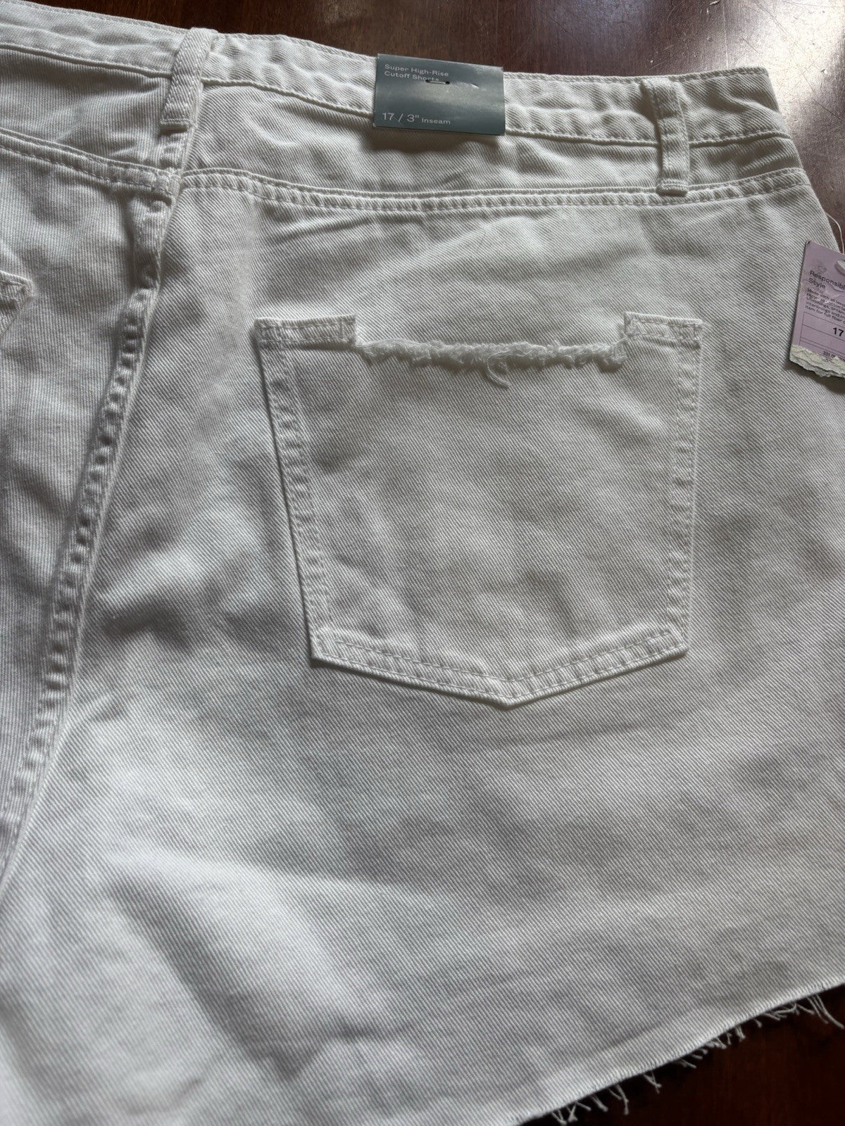 Wild Fable Women's White Denim Jean Shorts Distressed Cut Offs