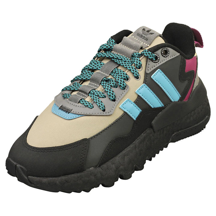 adidas Nite Jogger Winterized Mens Fashion Sneakers in Black Grey - image 1