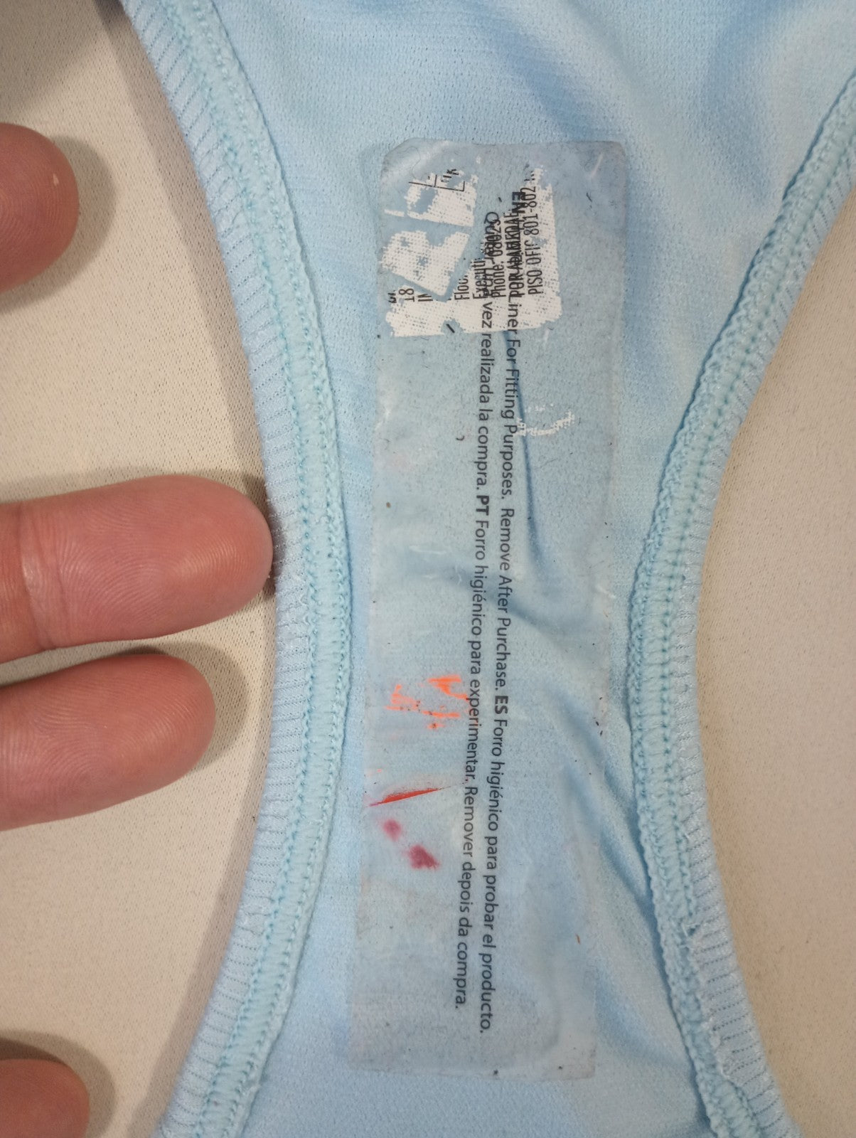 Forever 21 Medium Swim Bikini Bottoms Textured Light Blue Hygienic Liner