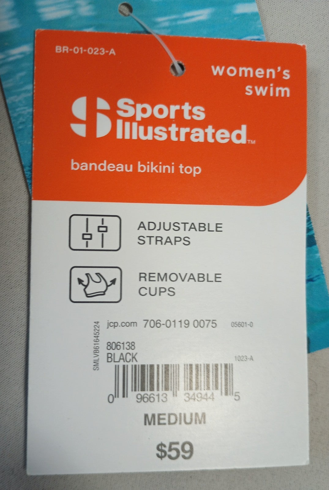Sports Illustrated Misty Franklin Medium Bikini Swim Top Tie Dye Fast Ship