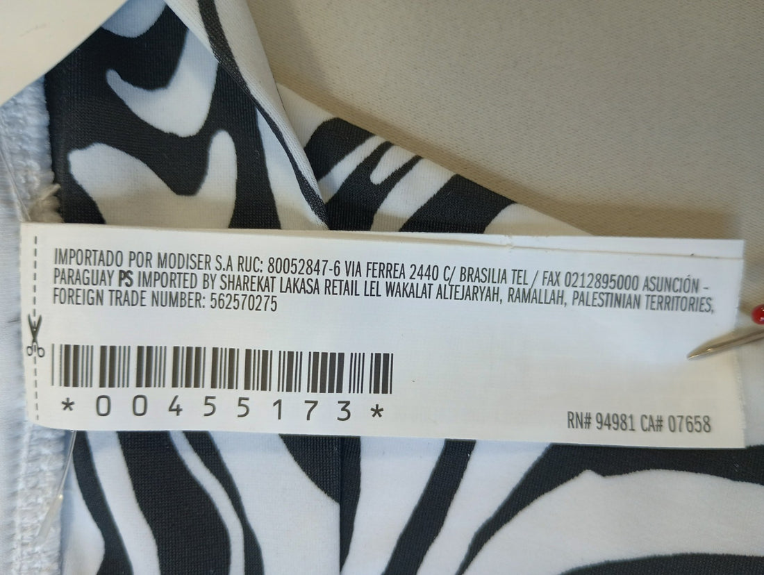 Forever 21 Small Black White Swim Bikini Bottoms Stretch Hygienic Liner