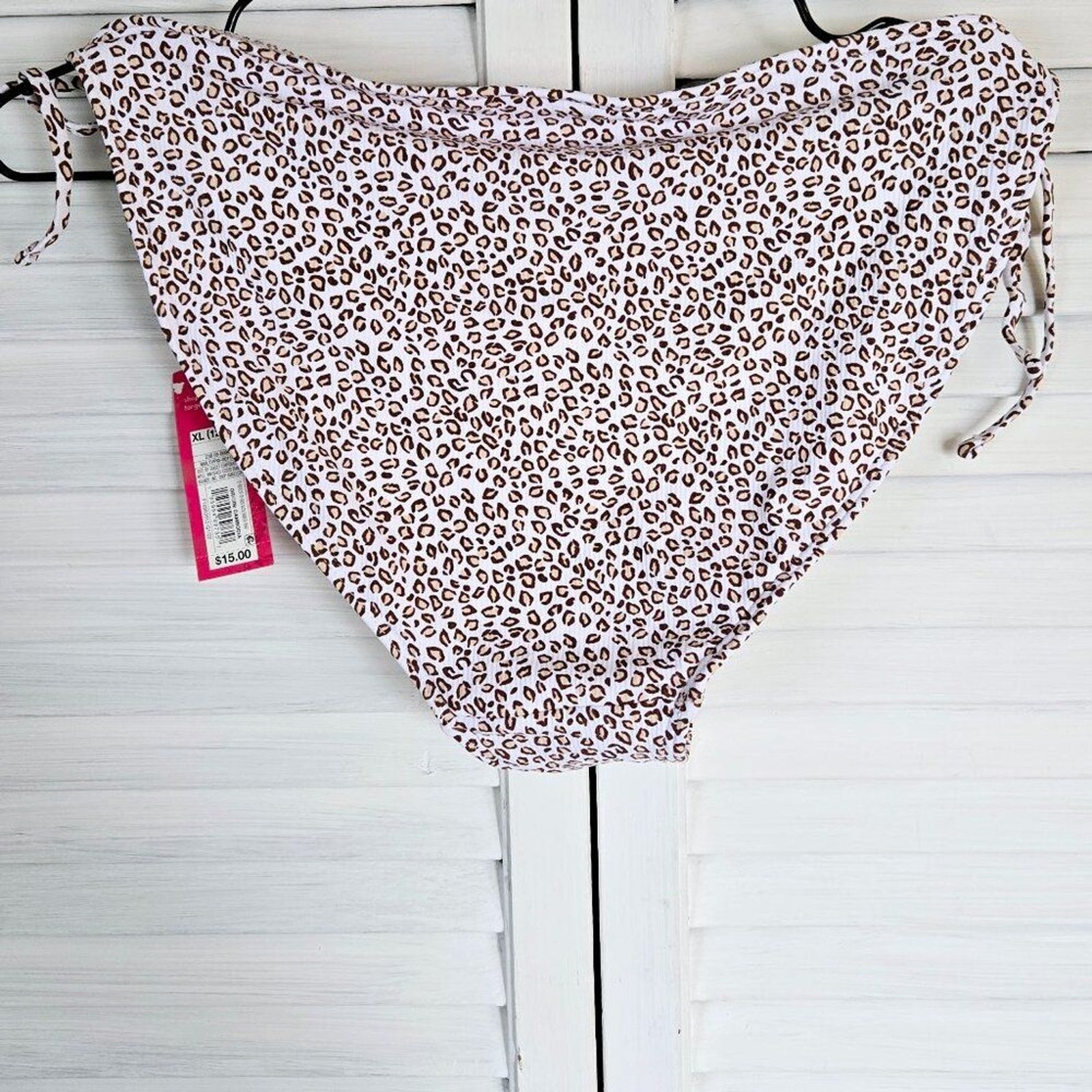 Xhilaration Juniors Animal Print Hipster Side TIE Bikini Bottoms XL (12-14)