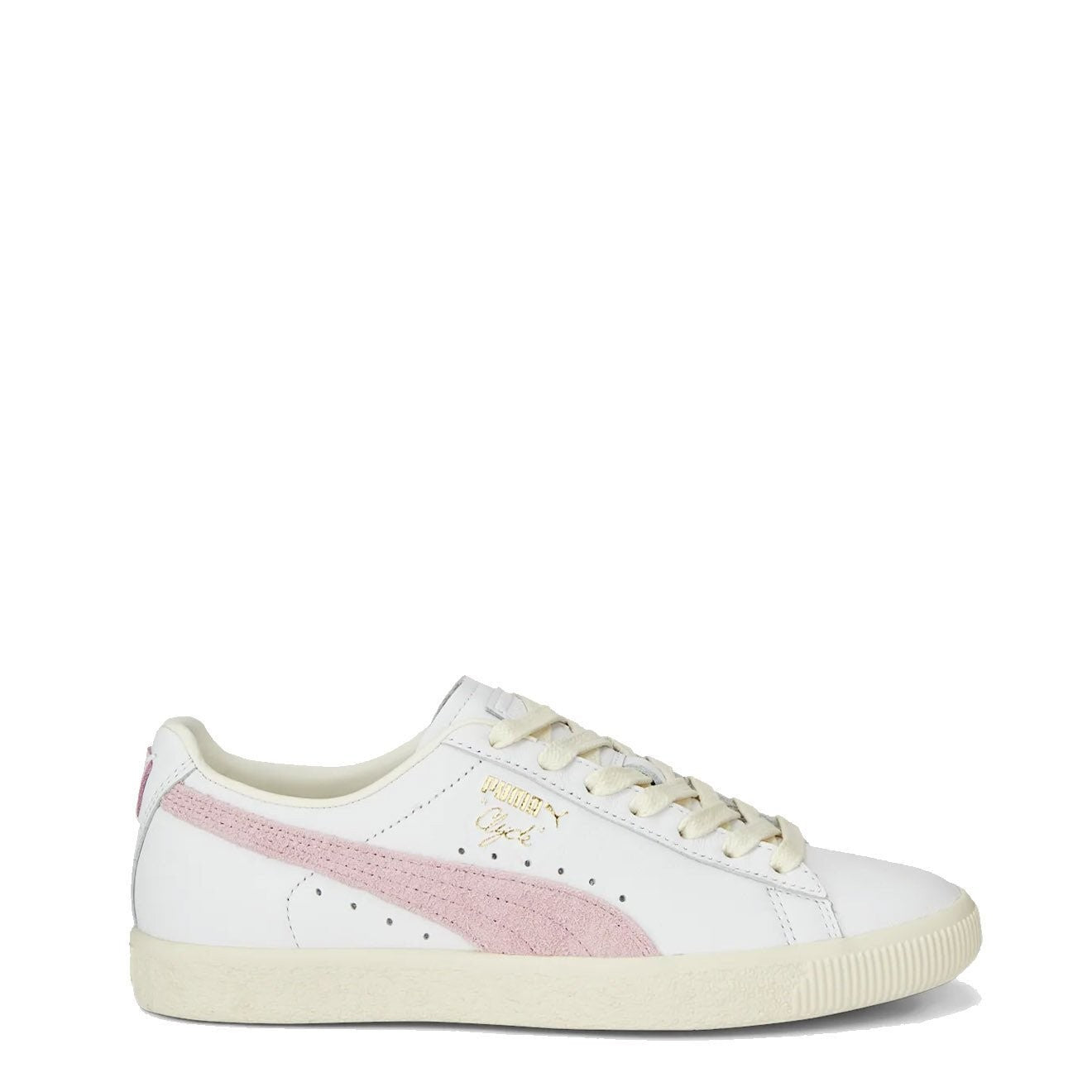 Puma Clyde Base Trainer Puma White / Pearl Pink / Puma Team Gold - Image 1