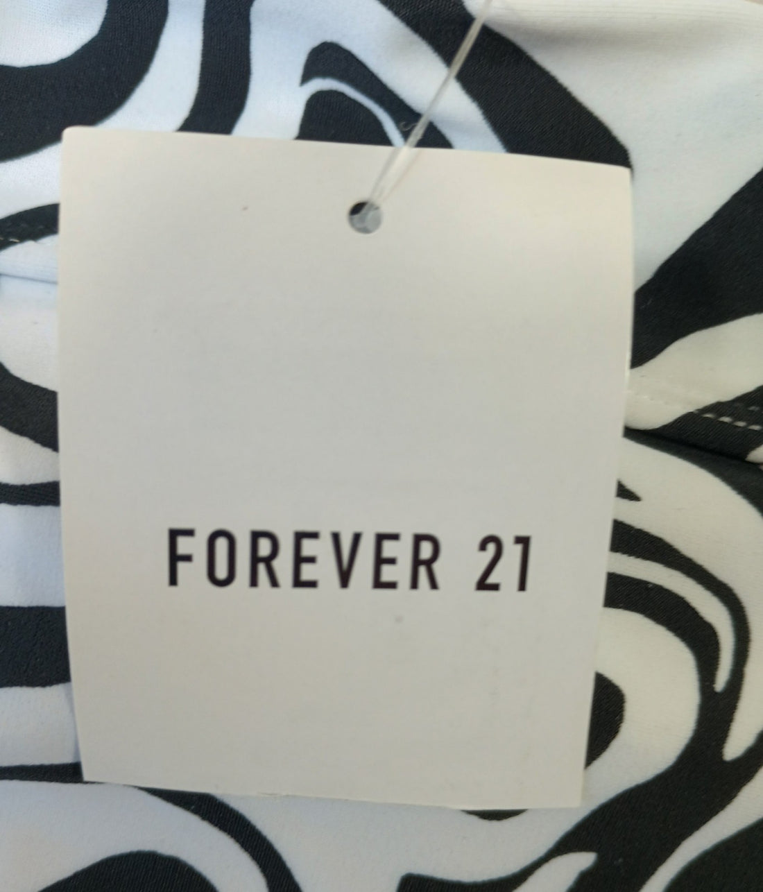 Forever 21 Small Black White Swim Bikini Bottoms Stretch Hygienic Liner