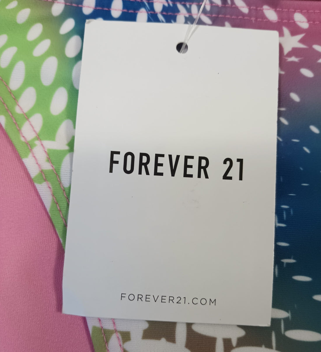 Fubu Forever 21 Large Swim Bikini Bottoms Neon Space Flow Hygienic Liner