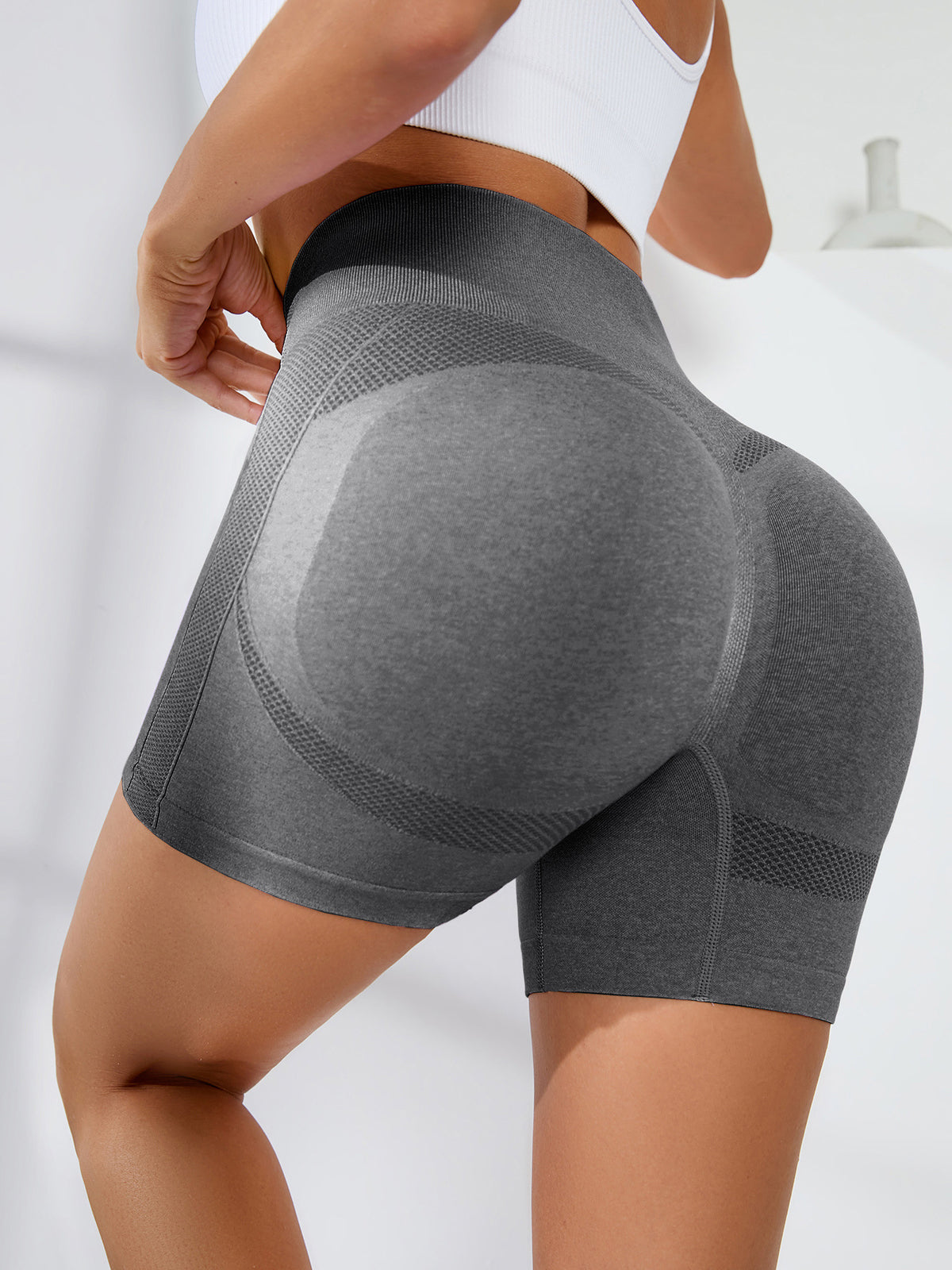 Women High Waist Sports Yoga Workout Gym Scrunch Butt Lifting Booty Shorts Pants