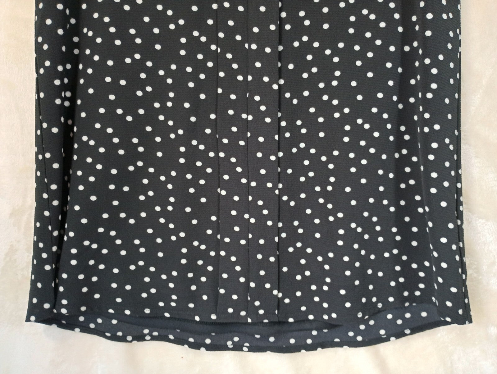Always Indigo Size PS Top Black White Polka Dots Shirt