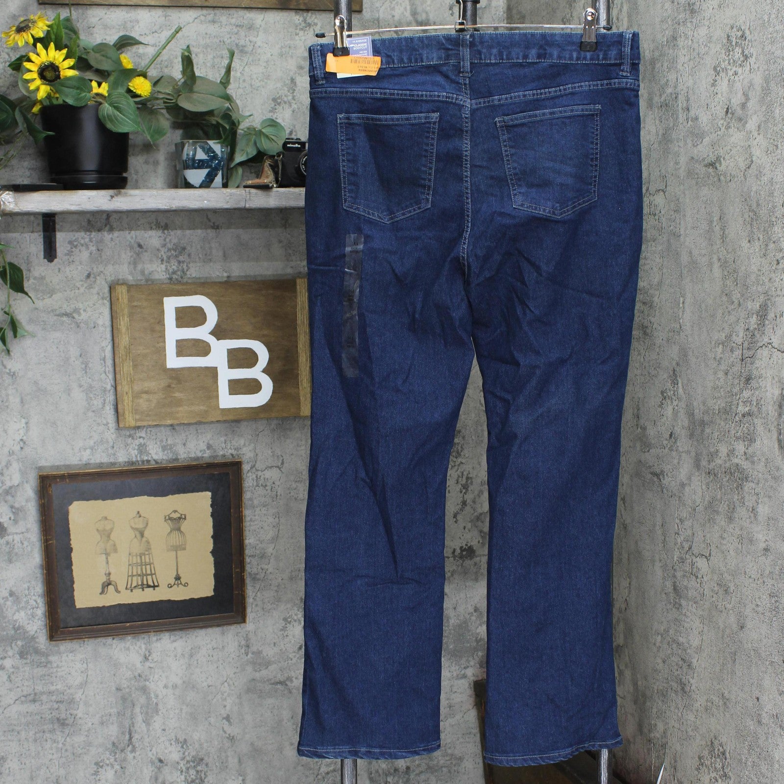 Laura Scott Womens Classic Bootcut Mid Rise Jeans 4 10S 12S 14 14S 16S