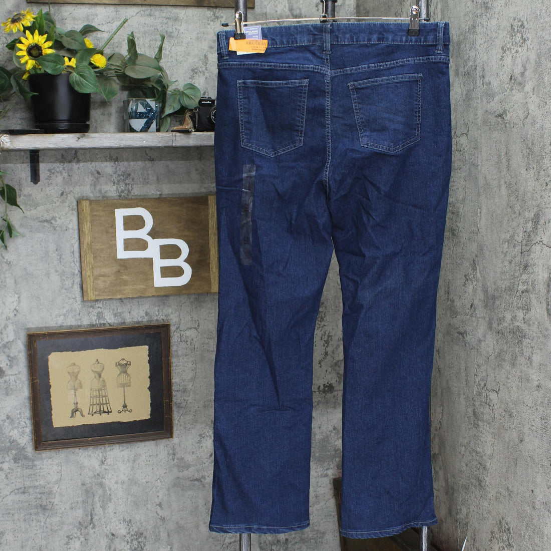 Laura Scott Womens Classic Bootcut Mid Rise Jeans 4 10S 12S 14 14S 16S