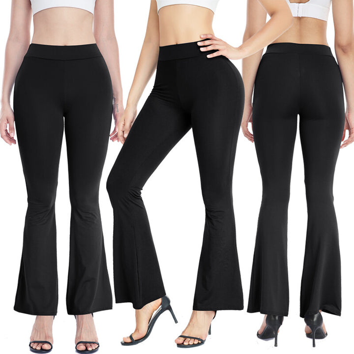 Women High Waist Foldover Yoga Pants Bootcut Flare Wide Leg Leggings Wailking