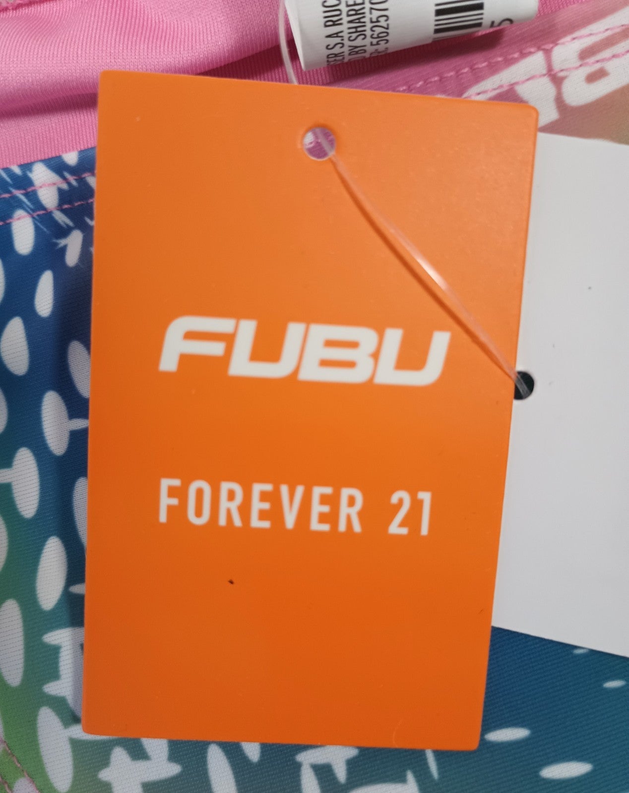 Fubu Forever 21 Large Swim Bikini Bottoms Neon Space Flow Hygienic Liner